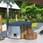 SaunaLife S4N 6 Person Wood-Fired Hot Tub – Natural - NW Immersion