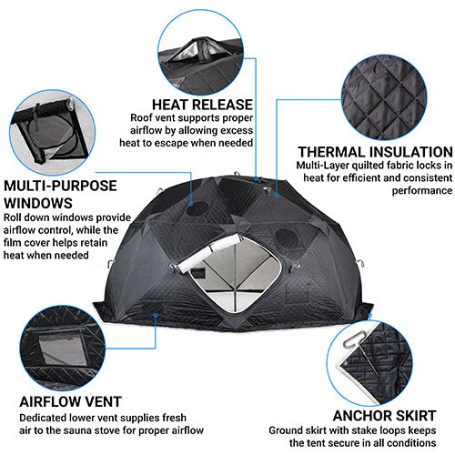 SaunaLife SaunaTrekker XL Portable Sauna Tent - NW Immersion