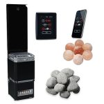 Saunum luxury electric heater package including himalayan salt stones and wifi