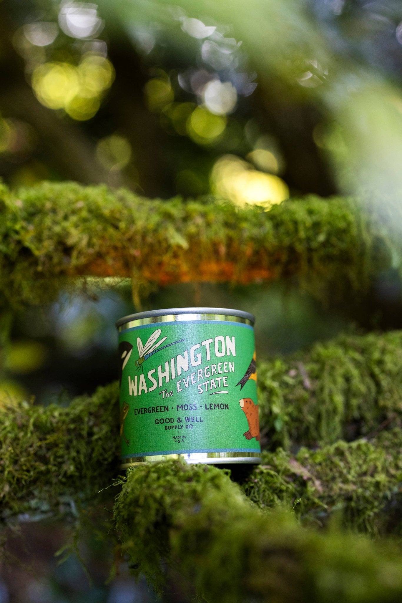 Washington State Candle – Evergreen, Moss & Lemon - NW Immersion